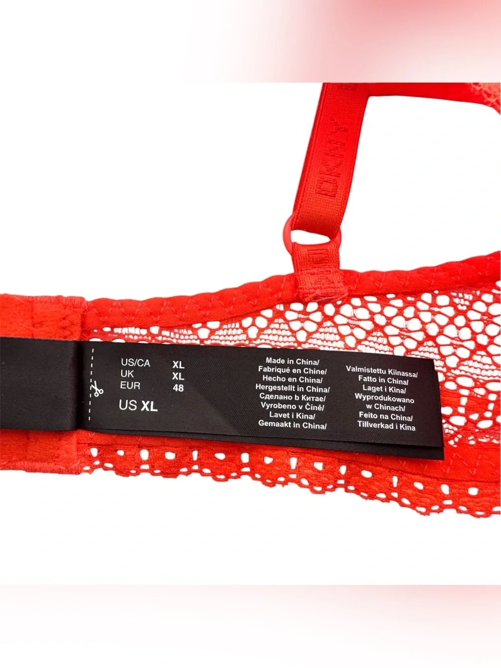 DKNY Orange Lace Wireless Bralette, Size XL - NWT - Picture 7 of 8